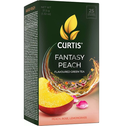 Curtis чай зеленый Fantasy Peach, 25 пакетиков